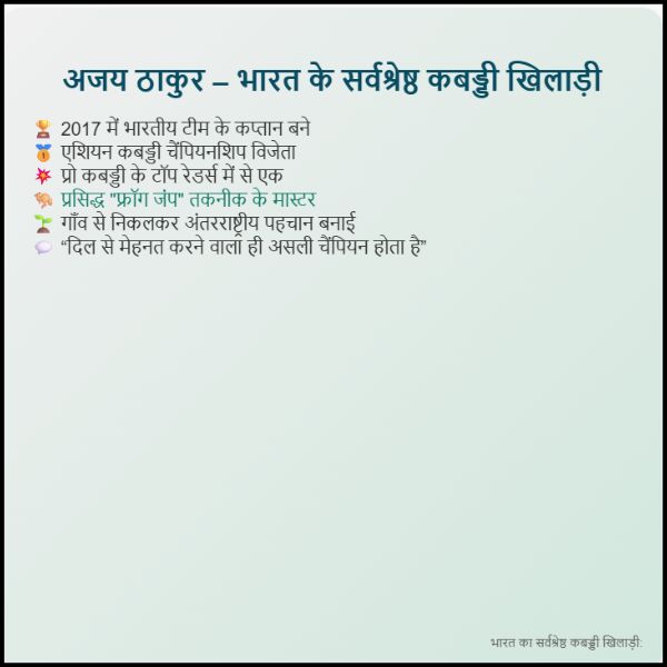 भारत का सर्वश्रेष्ठ कबड्डी खिलाड़ी: पसीने, मेहनत और जज़्बे की मिसाल?