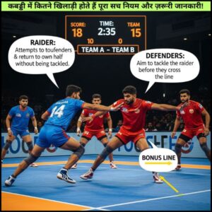 कबड्डी में कितने खिलाड़ी होते हैं पूरा सच, नियम और ज़रूरी जानकारी!