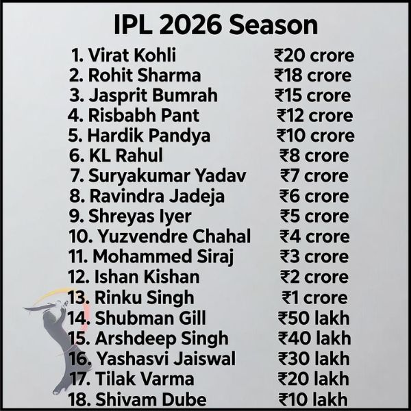 IPL 2026 Players List with Price: अनुमान और संभावनाएँ