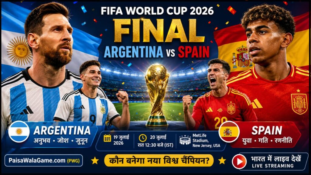 Argentina vs Spain FIFA World Cup 2026 Final: कौन बनेगा नया विश्व चैंपियन, मैच का समय, प्रीव्यू, संभावित Playing XI और भारत में Live Streaming